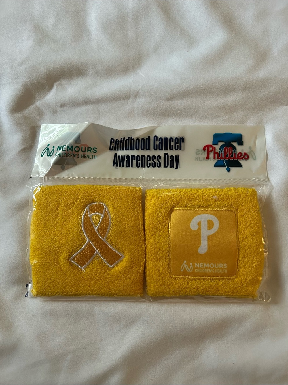 Phillies Childhood Cancer Awareness Yellow Wristbands